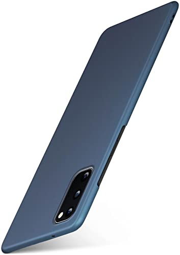 moex Alpha Case für Samsung Galaxy S20 / S20 5G Hülle Ultra Dünn, Schutzhülle mit erhöhtem Kameraschutz, Slim Cover Hardcase Backcover, Dünnste Handyhülle Minimalistisch, Metallic Blau