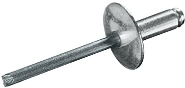 GOEBEL® - 250 x Blindnieten Stahl (Ø x L) 4,8 x 10,0 mm mit Großkopf - Großkopf Niete - Popniete - STANDARD