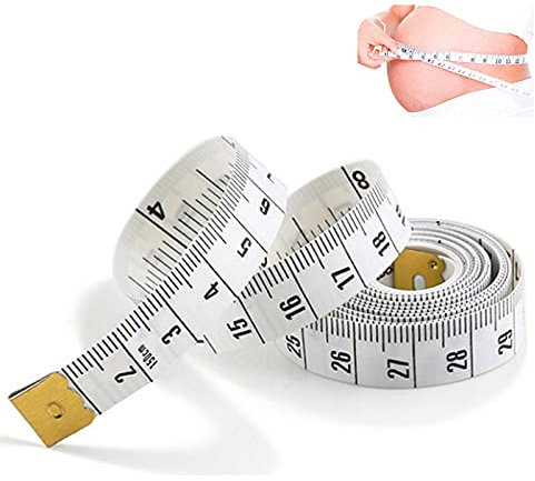 Srechee Tape Measure, Double Sided Measuring Tape for Body Measurements for Sewing, Tailoring, Clothing,Dressmaking Bathroom Scales Soft Flexible Measuring Flat Tape Parcel Ruler - 150cm/60”