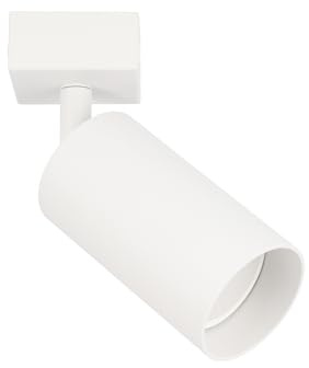 EDO Deckenstrahler GU10 MALGA, 1 Flammig, Deckenlampe Weiß, Drehbar Spotbalken, Deckenleuchte Schwenkbar, Wandlampe Innen, Wandstrahler, Spot, Downlight, Lampe für Schlafzimmer, Küche, Wohnzimmer
