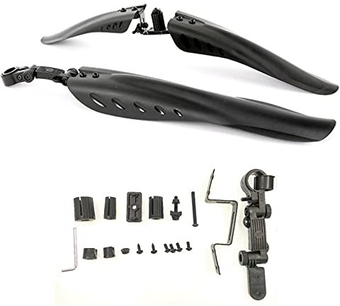 JZK Set di parafanghi per bici da 24/26/27,5 pollici, set di 3 pezzi parafanghi universali per bicicletta, parafanghi anteriori e posteriori per mountain bike, parafanghi per bici da strada MTB