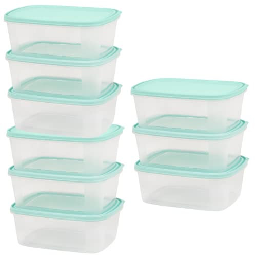 Checkmart Snap-On Airtight containers with Lids Food Storage Containers, Meal Prep containers with lids - Leak Proof Microwave Freezer Dishwasher Safe Reusable (2L - 9 Pack)