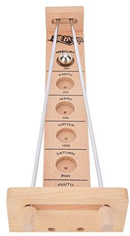 SPYMINNPOO Schießen Planeten Spiel, Hölzernes Ballspiel Rolling Game Kinder Erwachsenes Puzzle Balance Desktop Holz Schießen Spielzeug