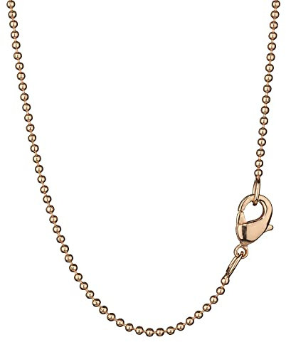 NKlaus 50cm élégante chaîne boule ronde laiton doré 1,5mm de large Collier mince 8572