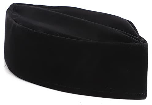 Hapivida Muslimischer Gebetshut 59 cm Schwarzer Weiches Samtmaterial Muslimische Gebets Kufi Mütze Islamischer Anbetungshut Islam Betende Mütze für Männer