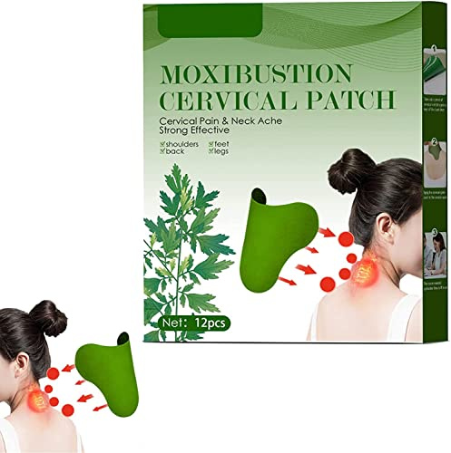 Wermut Lymphvtic beruhigende Nackenpolster, Lymphdrainage-Pflaster für den Hals, selbsterwärmender natürlicher Wermut-Aufkleber, für Arme, Nacken, Schulter, Rücken, Taille, Beine (1 Karton)