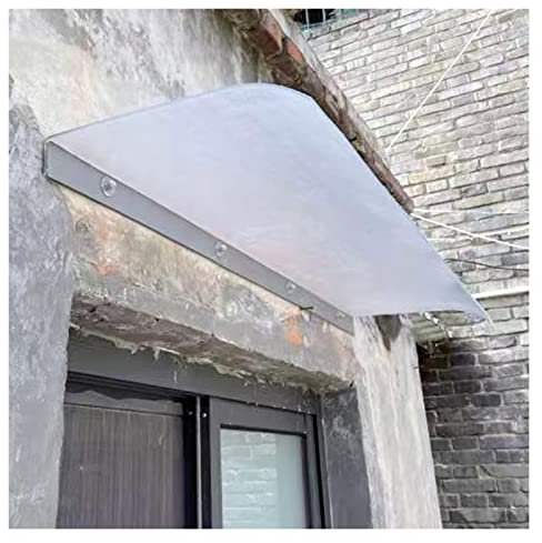 Vordach für Haustür 40x100cm Transparentes Pultbogenvordach Polycarbonat Türdach, Überdachung Haustürvordach 3.5mm Matte Vordächer Überdachung Türvordach für Draußen Balkon Fenster Sonnenschutz
