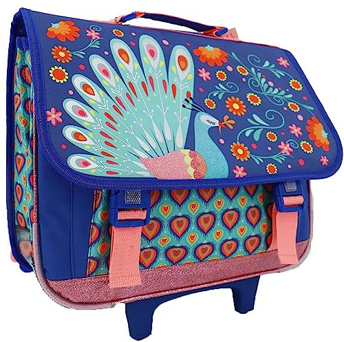 Dinosaure Cartable à roulettes Paon Violet 41 CM - Trolley