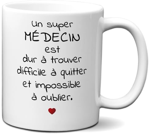 L'Esprit Des Anges Tasse Mug Original - Médecin dur à Trouver - Idée Cadeau Homme Humour Docteur Soignant Collègue de Travail Médical