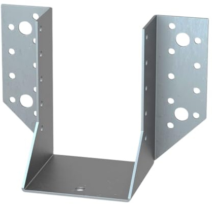15-Stück EuP Balkenschuh Set 120x120 mm Typ A - Kombi Balkenanschluss für Holz & Beton - verzinkte Balkenschuhe Außenliegend, ETA- & CE-zertifiziert, Made in Germany