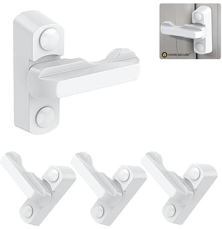 X4 Home Secure™ Sash Jammers - Extra Security Locks for uPVC Window & Doors - White