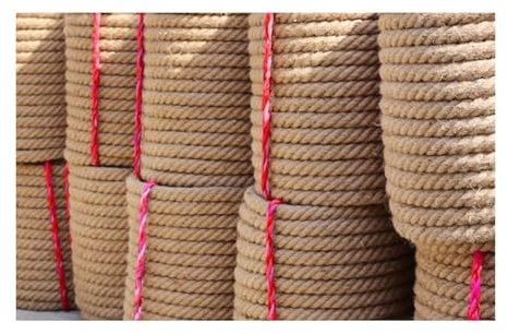 10 m natürliches Juteseil, robuste Schnur, Hanf, gedrehte Kordel, Makramee-Schnur, DIY, Handwerk, handgefertigte Dekoration, Haustierkratzen (Farbe: 10 m, Größe: 10 mm)