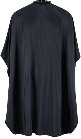 llezza Professional Salon Hair Cutting Cape, Barber Cape for Men/Women, Adjustable Snap Button with Waterproof Hairdressing Salon Cape for Haircut, Coloring, Makeup, Styling(52 x 47), Black