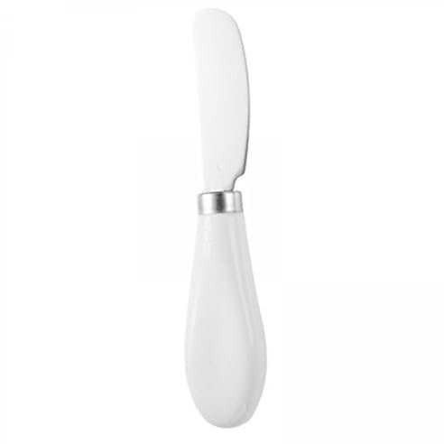 Fenteer Lot de 6 Couteaux à Beurre, Couteau à Fromage, épandeur de Fromage En Acier Inoxydable avec Manche En Porcelaine pour Gadget de Cuisine Domestique