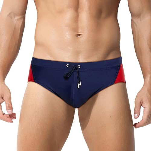 Ausing Men's Swim Brief Padded Bikini Swimwear Swim Trunks Shorts Swimsuit Surf Bathing Suit Swimming Brief Surf Beach S