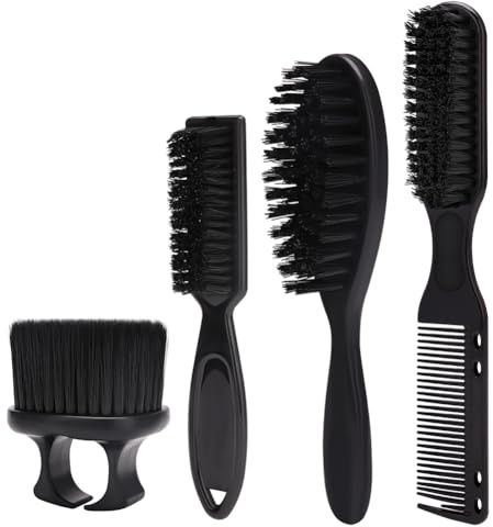 Fuhjythy 4-Teiliges Rasierpinsel-Set, Rasierpinsel mit, Hochwertiges Professionelles Haarstyling-Werkzeug für Herren