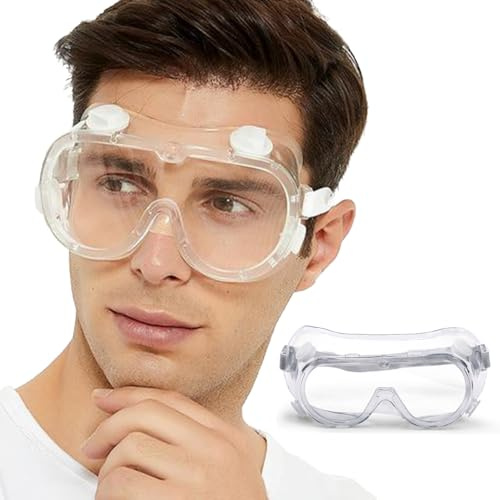 ZBJBinCH Masque de douche réglable pour cils et sourcils, protection post-LASIK, design adapté aux lunettes pour microblading après-nettoyage, extensions de cils (transparent)