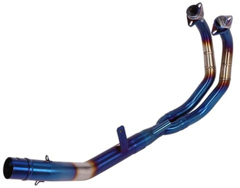 Collettore Silenziatore Slip On Moto Di Scarico Fuga Modificato Per CBR500 Per CB500X Per CB500F Per CBR500R Per CBR 500 2013-2022 Anteriore Centrale Tubo Di Collegamento Tubo(Blu)