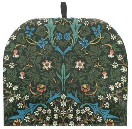 Urndoeng William Morris Print Tea Cosy for Teapot,Tea Cosy With Handle Hanging Teapot Dust Novelty Kitchen Kettle Dust Cover for Home Decoration