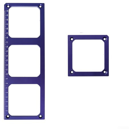 Gabarit de fente de type 86 90 x 90 mm en alliage d'aluminium pour découpe de boîte murale standard, bleu (C)