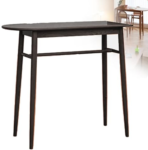 Barbord Höga Köksbord för Frukostbänkar Massivt Träbar Pub för Bistro Matsal Vardagsrum(Black)