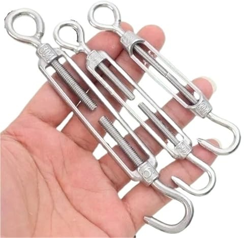 10/1 pz In Acciaio Inox Gancio Occhio Tenditori Regolabile Fune Metallica Tenditore Stendibiancheria Tenditore Marine Hardware M4 M5 M6(M4,10PCS)
