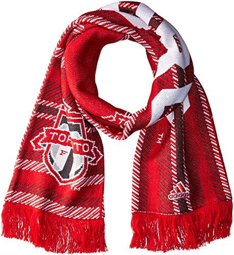 adidas MLS Jacquard Schal mit Block Name, Unisex - Erwachsene, Jacquard Scarf w/Block Name, rot, Einheitsgröße