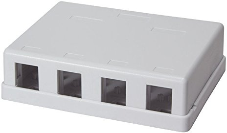 Faconet® Keystone Aufputz-Leergehäuse Modular Leerdose weiß (4 Port)
