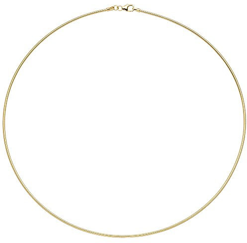 1,5mm Halsreif Omegareif 925 Silber gelbgold vergoldet 50cm Halsschmuck Damen