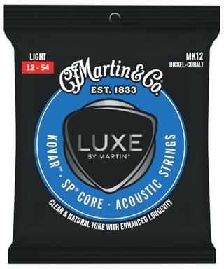 LUXE BY MARTIN® Kovar™ SP® Core gitarrsträngar – ljusmätare | nickel-koboltlegeringsomslag med SP-kärna | Lägre spänning, balanserad ton och långvarig prestanda