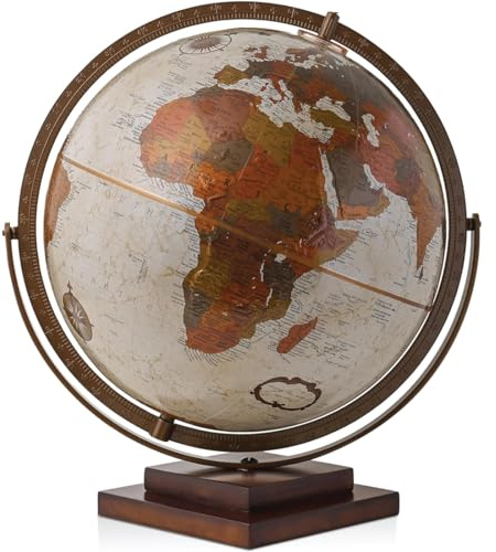 Revolution Globus 30,5 cm Desktop-Globus für Referenz- und Heim- und Bürodekoration, Bronze-Metallic