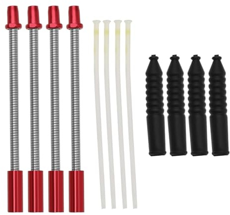 SG Store Set with 12Pcs Bicycle V Brake Elbow Kit Flexible V-Brake Break Noodle with Lubricating Pipe Rubber Sleeve Accessories for Mountain Bikes Road Bikes