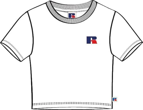 RUSSELL ATHLETIC Mel-Cropped T-shirt för kvinnor, Vit, XS