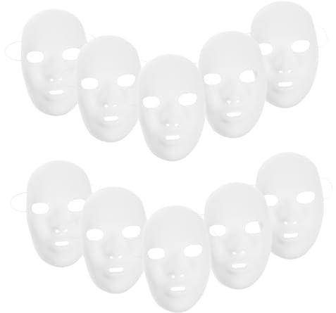 ibasenice 36 Stk bemalbare Papiermaske Vollgesichts-DIY-Maske karnevalsmaske selber machen weiße Opernmasken weiße Maske Vollgesichts-Cosplay-Maske Abschlussball Kleidung Männer und Frauen