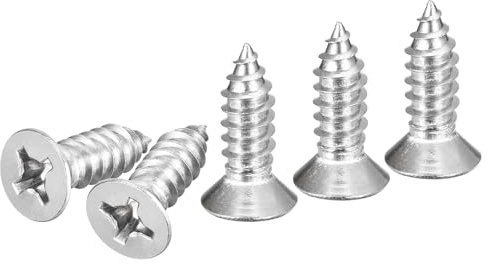 DTGN 50Stk #14x3/4 Linsenkopf Holzschrauben 304 Edelstahl Phillips Selbstschneidende Schrauben - Ideal Für Holzarbeiten Möbel - Silber