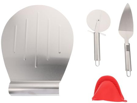 CIYODO 4stücke Teiliges Pizzaschaufel Aus Edelstahl Ergonomische Kuchen Und Pizzaheber Für Einfache Handhabung Für Grill Ofen Und Familienfeiern Küchenaccessoire Für Pizza-transfer