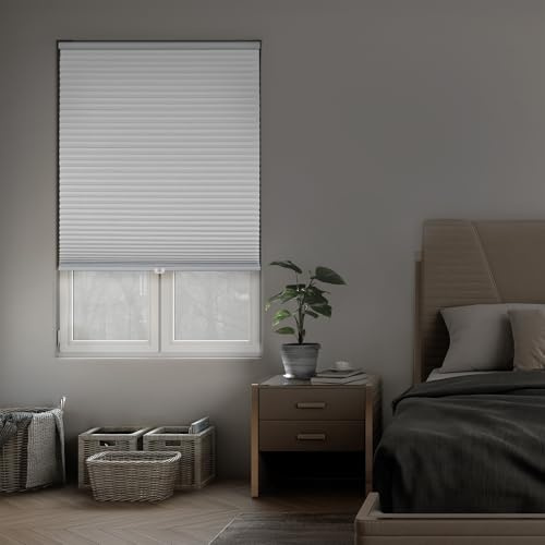 DEZ FURNISHINGS Cordless 1.5 Blackout Cellular Shade, Energy Saver, 70.5 W x 60 H, White