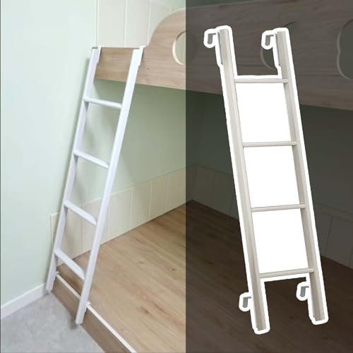 Hochbett Leiter Verstellbare Etagenbettleiter/Hängebettleitern für Schlafzimmer, Kurze Leiter aus Metall für Zwei Einzelbetten mit 4 Haken, Kinder-Treppenleiter für Wohnheimschule (Size : 116cm/45