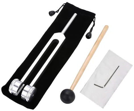 perfeclan Ensemble de diapasons, fourchette de test de sélection d'oreille, diapason de test en aluminium Portable, outil de réparation d'outils de soins