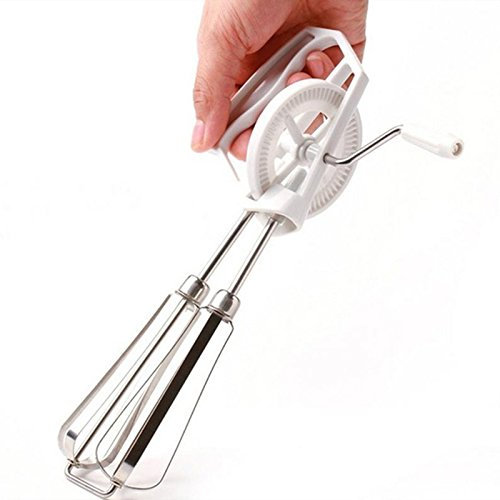 Bordhap Rotary Manual Hand Whisk Egg Beater Mixer Blender Stainless Steel Kitchen Tools