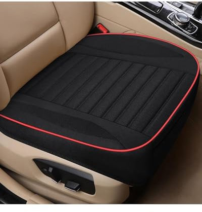 SIJYG1 Autositzbezug Autositzbezug Flachskissen Vier Jahreszeiten Universelles Atmungsaktives Autositzkissen Für Die Meisten Limousinen SUVs Autositzkissen(1 pc Black)