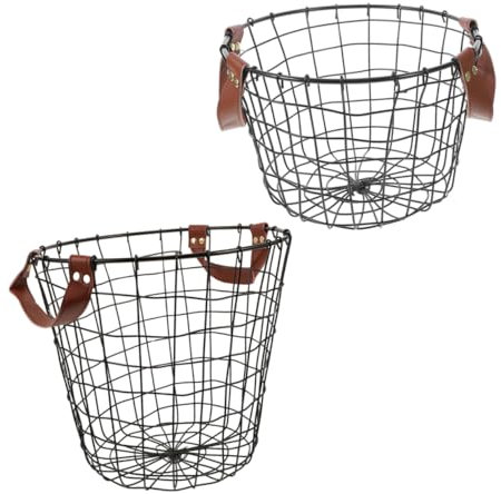 Levemolo 2stücke Kaminholzkorb Aus Metall Für Innenbereich Brennholzhalter Mit Griff -aufbewahrungskorb Kaminholz Organizer Langlebig Und Praktisch