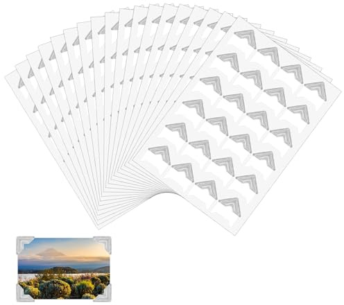 BOHUIZ 432 Stück Fotoecken Selbstklebend, 18 Blatt Fotoecken Aufkleber Selbstklebend Foto Klebeecken für Sammelalben Fotoecken für DIY Scrapbooking Fotoalbum
