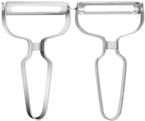 Kronabelle Set pelaverdure a julienne, doppia lama, in acciaio inossidabile, design a forma di Y, manico ergonomico antiscivolo, uso flessibile, facile da riporre