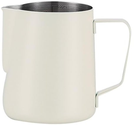JOINPAYA Brocca per Montare Latte in Acciaio Inox 304 da 350 Ml Beccuccio Affilato Tazza per Schiumare Latte per Cappuccino e Caffè Espresso