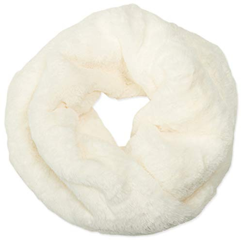 Caspar SC480 warmer eleganter Damen Winter Fell Loop Schal, Farbe:wollweiß, Größe:One Size
