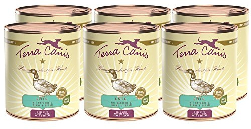 Terra Canis Classic Ente 800g Hundefutter, Hausmannskost für Hunde Größe 6 x 800g