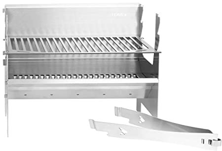 FENNEK 2.0 | Mobiler und steckbarer Holzkohle-Grill aus Edelstahl für Camping, Trekking, Vanlife, Garten und Outdoor Grill-Spaß (FENNEK 2.0)