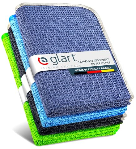 Glart 47BG Mikrofaser Geschirrtuch – 40×60 cm Trockentücher für Gläser, Geschirr & Küchenoberflächen, saugstark, fusselfrei, streifenfrei, Besser als Baumwolle, Geschirrpflege ohne Rückstände | Trockentücher für Gläser, Geschirr & Küchenoberflächen, saugstark, besser als Baumwolle, Geschirrpflege ohne Rückstände
