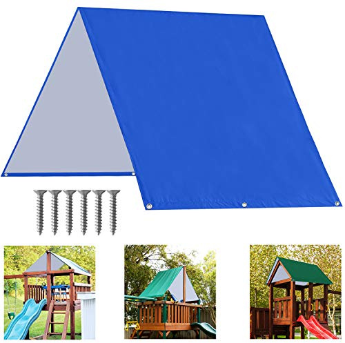 ABCCANOPY Bâche de Rechange pour balançoire, 132,1 x 228,6 cm, imperméable pour Aire de Jeux, écrans d'ombrage, terrasses, Bleu